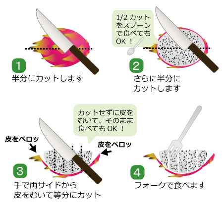 ドラゴンフルーツの食べ方は 果物コラム