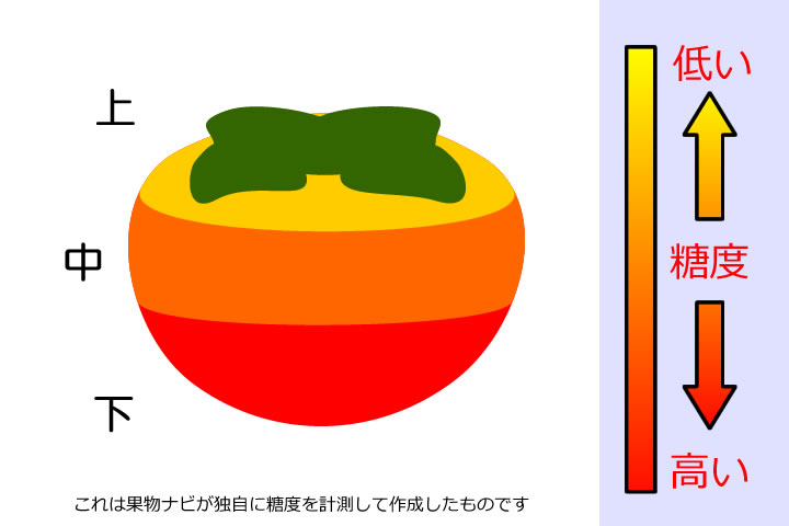 柿の糖度分布